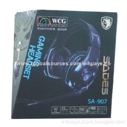 Glittering Gaming Headset, 6.0 x 5.0mm Mic Size, 20Hz to 20kHz Frequency